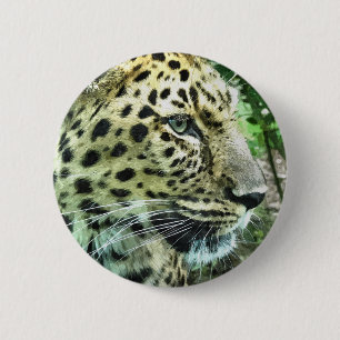 BADGE ROND 5 CM LEOPARD