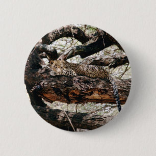 Badge Rond 5 Cm Leopard