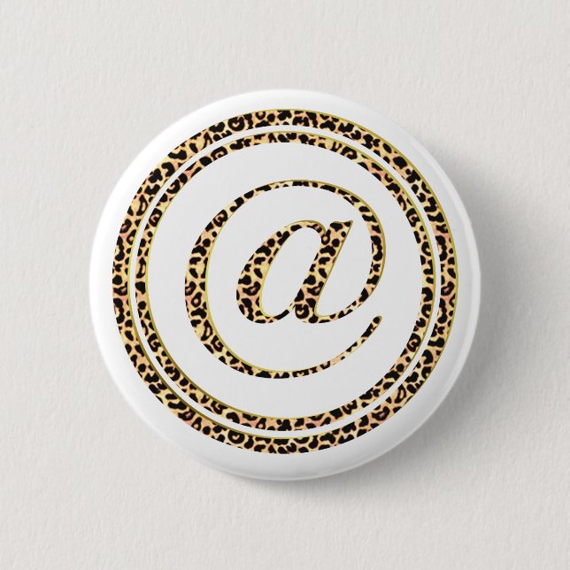 Badge Rond 5 Cm Leopard @ (Devant)