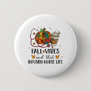 Badge Rond 5 Cm Leopard Citrouille Chute Vibes Et Cette Infusion I
