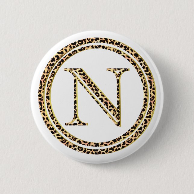 Badge Rond 5 Cm Leopard N (Devant)
