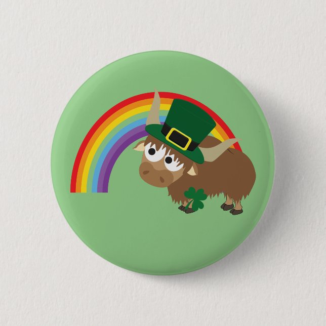 Badge Rond 5 Cm Leprechaun Yak (Devant)