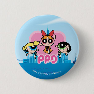 Badge Rond 5 Cm L'équipe des filles puissantes est géniale
