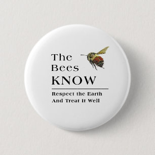 Badge Rond 5 Cm Les abeilles connaissent