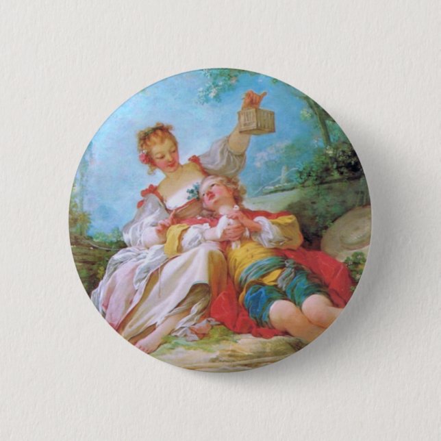 Badge Rond 5 Cm Les amants heureux (Devant)