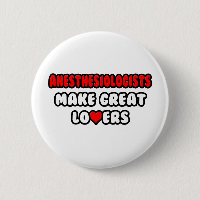 Badge Rond 5 Cm Les anesthésistes font de grands amoureux (Devant)