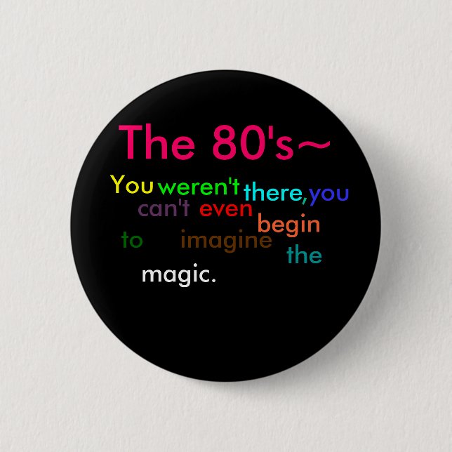 Badge Rond 5 Cm Les années 80 (Devant)