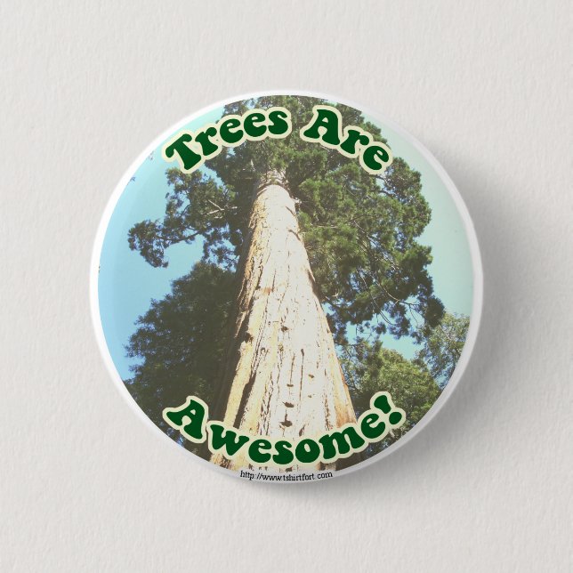 Badge Rond 5 Cm Les arbres sont géniaux ! (Devant)