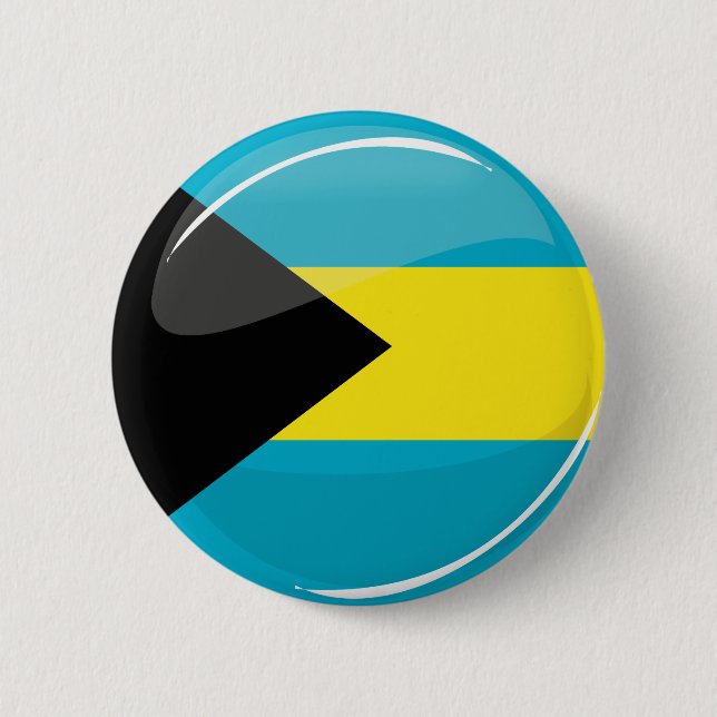 Badge Rond 5 Cm Les Bahamas diminuent en rond et brillant (Devant)