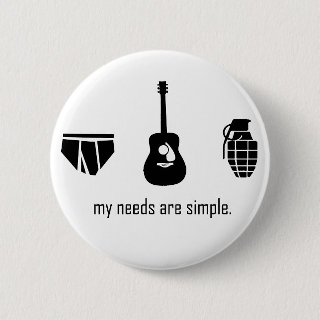 Badge Rond 5 Cm Les besoins simples (Devant)