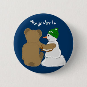 Badge Rond 5 Cm Les câlins sont dans l'air