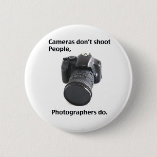 Badge Rond 5 Cm Les caméras ne tirent pas sur les gens