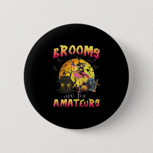 Badge Rond 5 Cm Les Chambres Sont Pour Halloween Flamant rose