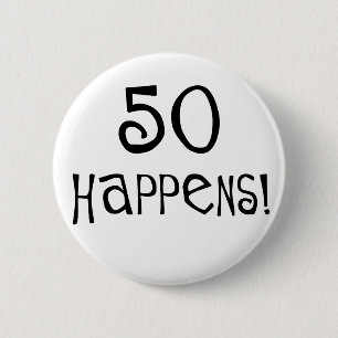 Badge Rond 5 Cm les cinquantième cadeaux d'anniversaire, 50 se