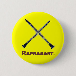 Badge Rond 5 Cm Les clarinettes représentent