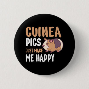 Badge Rond 5 Cm Les Cochons de Guinée me rendent heureux
