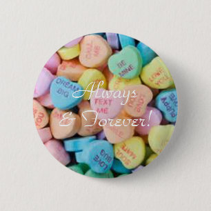 Badge Rond 5 Cm Les coeurs de conversation de Saint Valentin