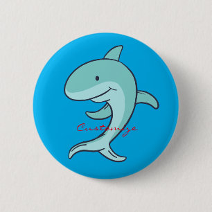 Badge Rond 5 Cm Les dauphins bleus sauter Thunder_Cove