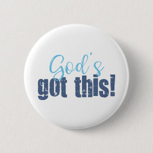 Badge Rond 5 Cm Les dieux ont obtenu ce bleu