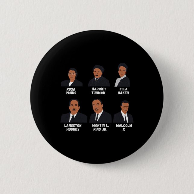 Badge Rond 5 Cm Les dirigeants qui inspirent l'histoire des Noirs  (Devant)