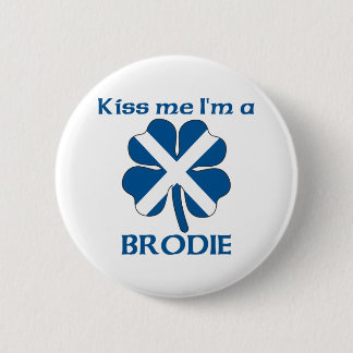 Badge Rond 5 Cm Les écossais personnalisés m'embrassent que je