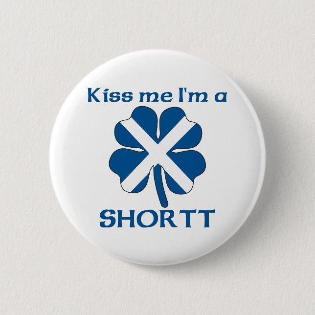Badge Rond 5 Cm Les écossais personnalisés m'embrassent que je (Devant)