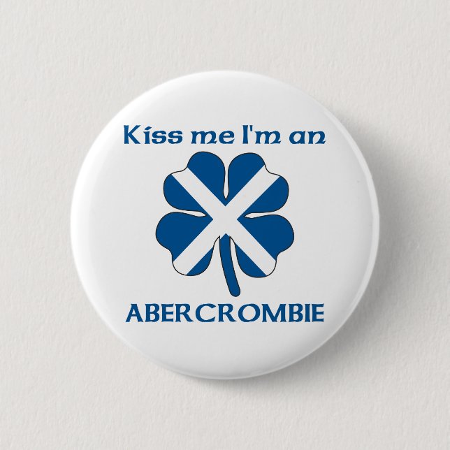 Badge Rond 5 Cm Les écossais personnalisés m'embrassent que je (Devant)