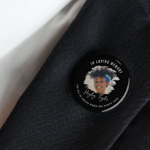 Badge Rond 5 Cm Les enfants aiment la mémoire   Brossé effet photo