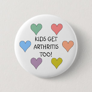 Badge Rond 5 Cm LES ENFANTS ATTRAPENT L'ARTHRITE AUSSI ! - boutons