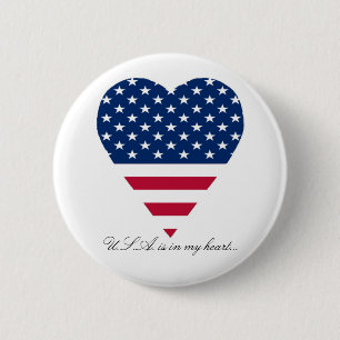 Badge Rond 5 Cm LES Etats-Unis