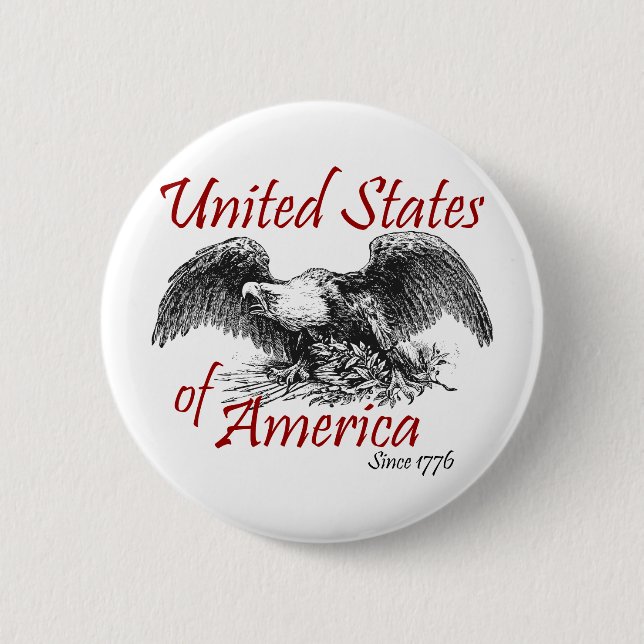 Badge Rond 5 Cm Les Etats-Unis d'Amérique (Devant)