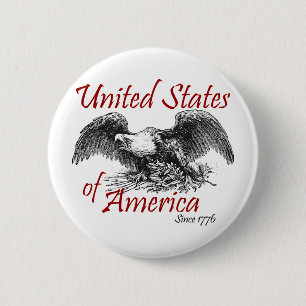 Badge Rond 5 Cm Les Etats-Unis d'Amérique