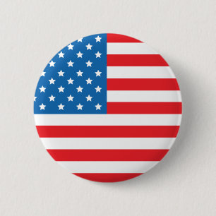 Badge Rond 5 Cm Les Etats-Unis diminuent autour du bouton