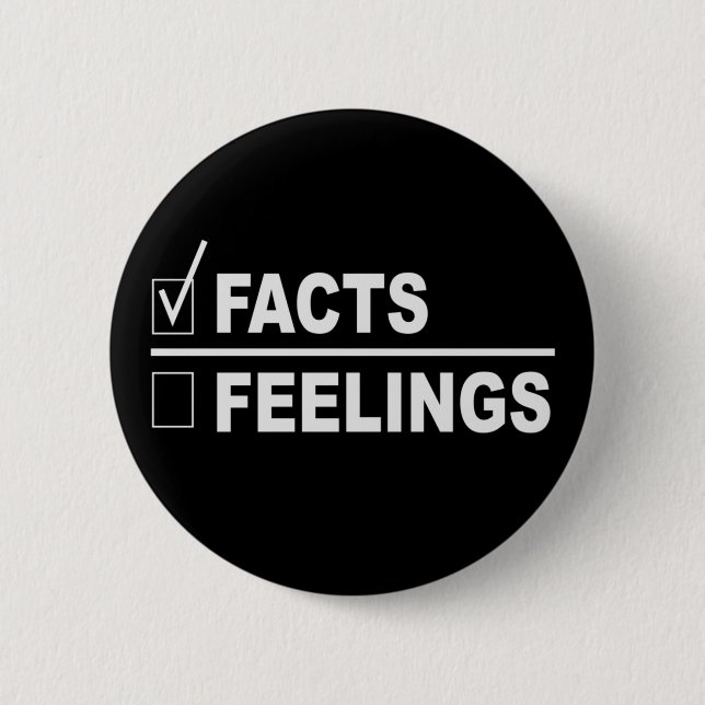 Badge Rond 5 Cm Les faits sur les sentiments Fraction (Devant)