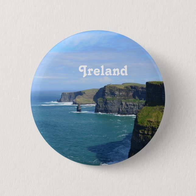 Badge Rond 5 Cm Les falaises de l'Irlande de Moher (Devant)