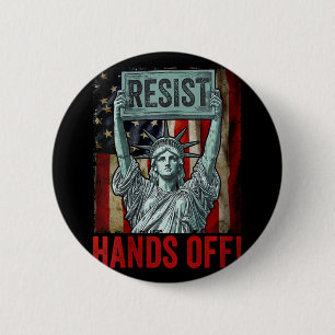 Badge Rond 5 Cm Les Femmes Résistent À La Statue De La Liberté Mai