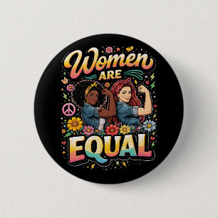 Badge Rond 5 Cm Les femmes sont égales