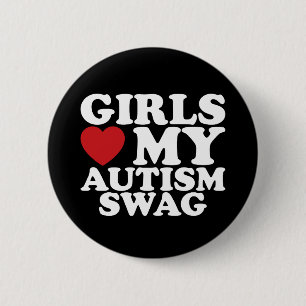 Badge Rond 5 Cm Les filles aiment mon cœur de sensibilisation au s