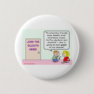 Badge Rond 5 Cm les filles scout de garçon joignent le grand