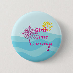 Badge Rond 5 Cm Les filles sont parties en croisière
