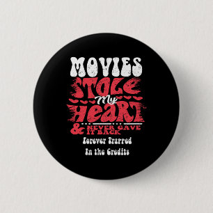Badge Rond 5 Cm Les films ont volé mon cœur ~ Drôle de Saint-Valen