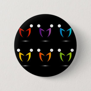 Badge Rond 5 Cm Les gens montrant ensemble l'unité