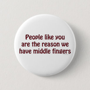 Badge Rond 5 Cm Les gens vous aiment bouton de doigts