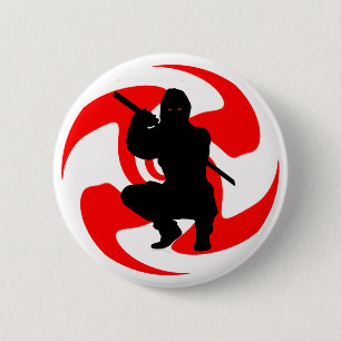 BADGE ROND 5 CM LES GRÈVES DE NINJA