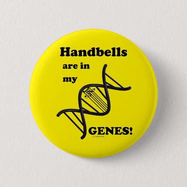 Badge Rond 5 Cm Les Handbells Sont Dans Mes Gènes (Devant)