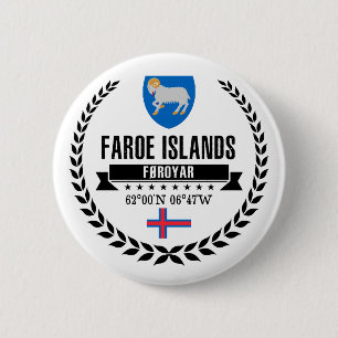 Badge Rond 5 Cm Les Iles Féroé