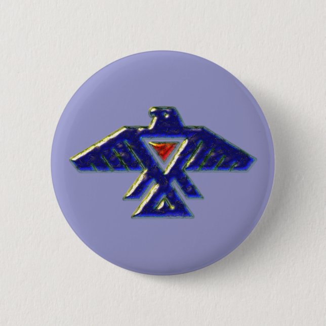 Badge Rond 5 Cm Les Indiens natifs américains (Devant)
