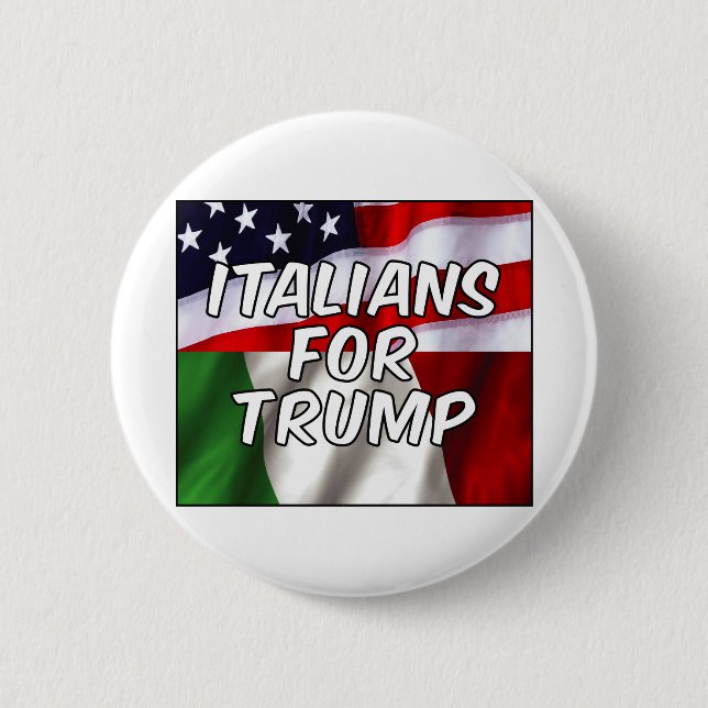 Badge Rond 5 Cm Les Italiens pour Trump (Devant)