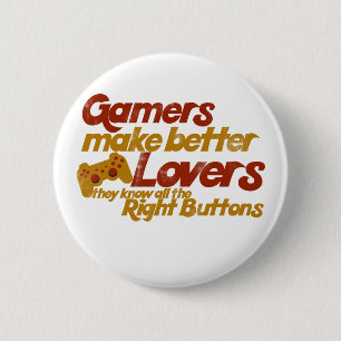 Badge Rond 5 Cm Les joueurs font de meilleurs amoureux