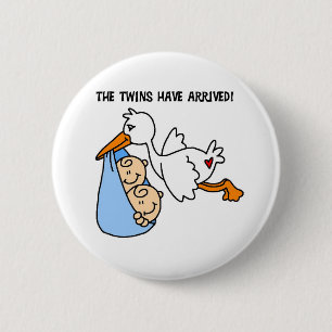 Badge Rond 5 Cm Les jumeaux sont arrivés